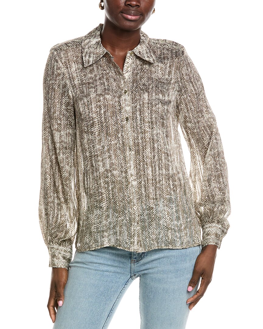 Pauline Printed Silk-Blend Blouse