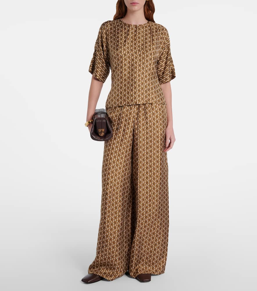 Nordica printed silk blouse