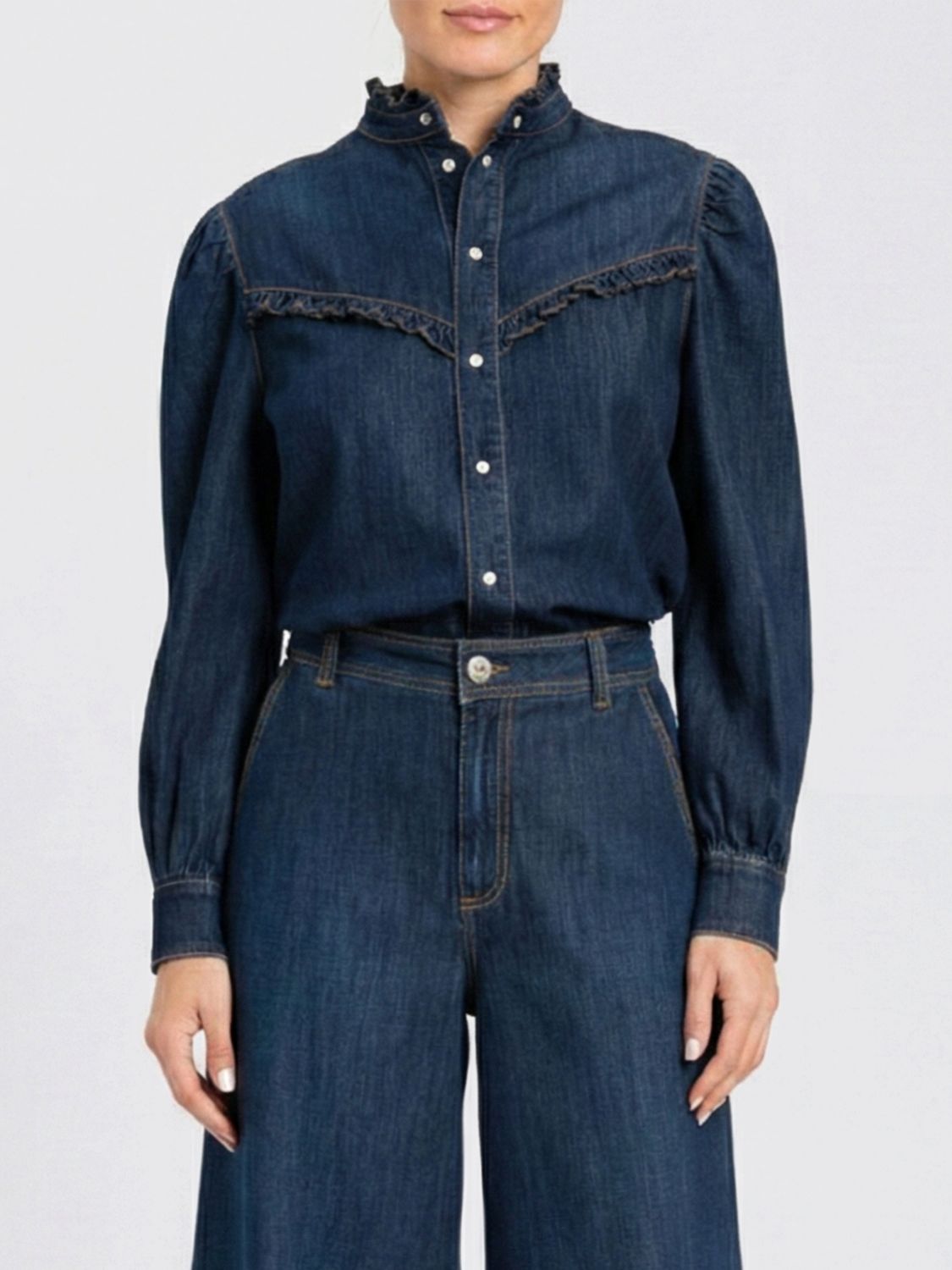 Shirt Woman color Denim