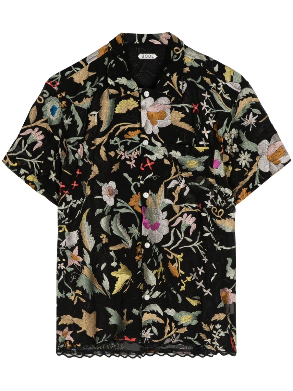 Heirloom floral-print shirt - Black
