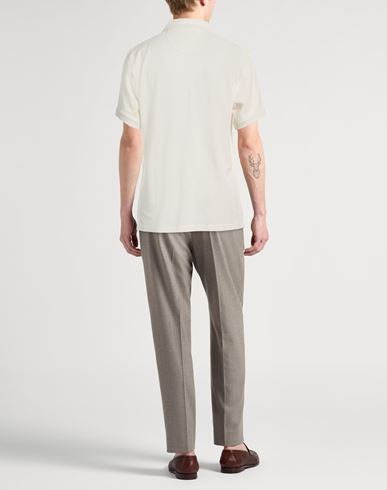 Man Polo shirt Ivory Size S Cotton, Elastane