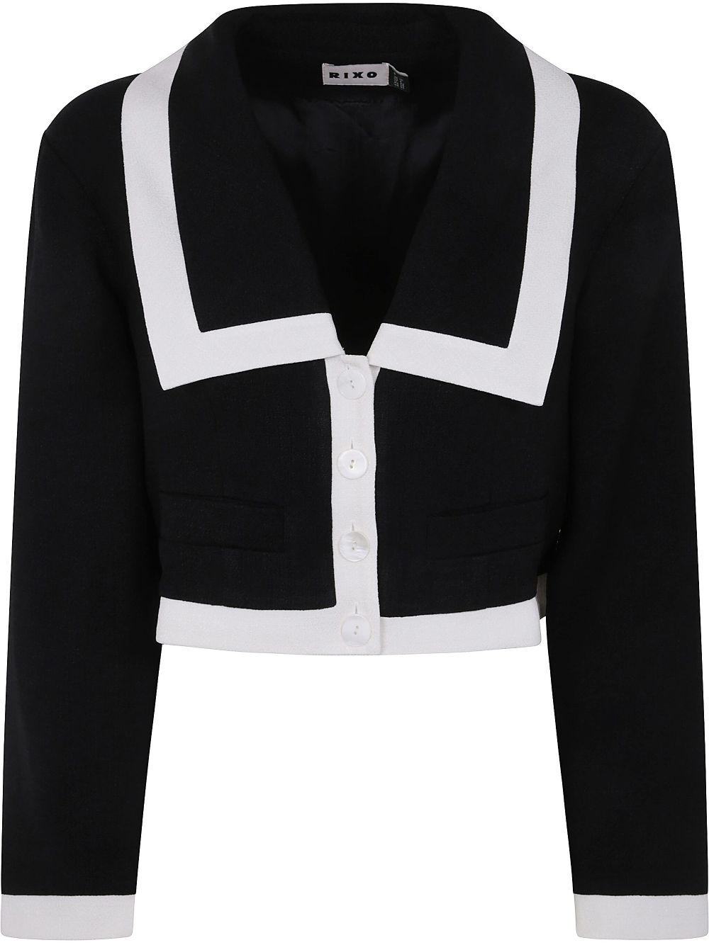 Stripe-detailing jacket - Black