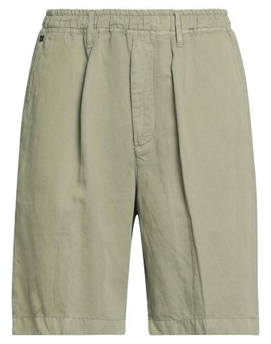 Man Shorts & Bermuda Shorts Military green Size 28 Cotton, Linen, Lyocell