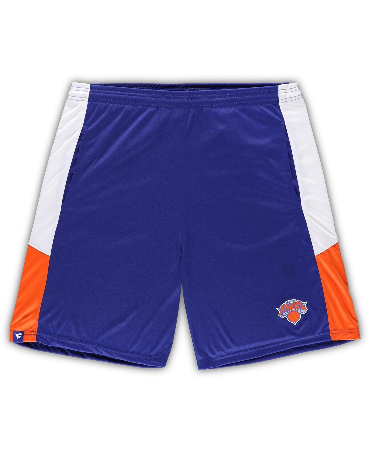 Men's Blue New York Knicks Big and Tall Champion Rush Practice Shorts - Blue
