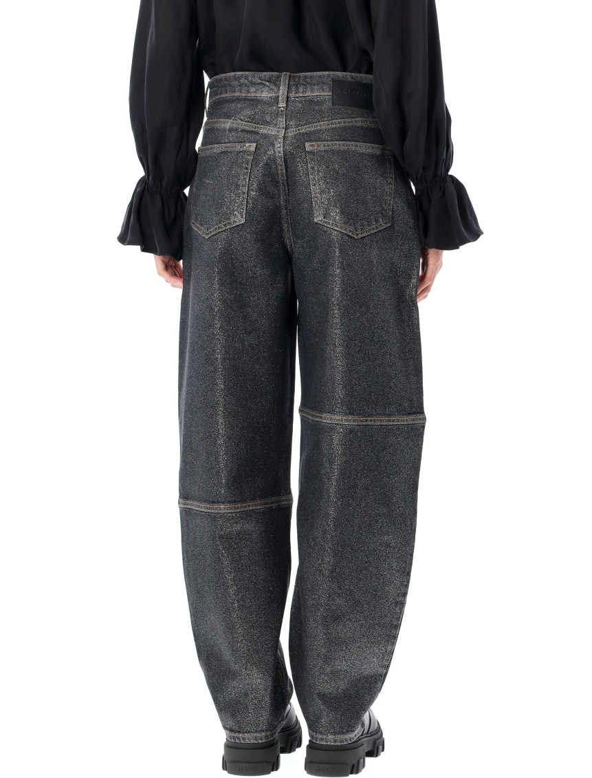 Black Foil Denim Jeans