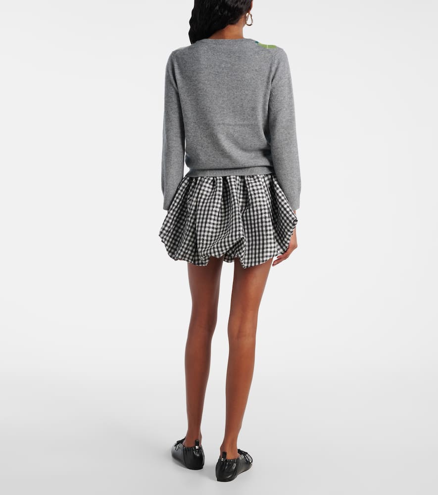 Ganni Argyle wool and cashmere cardigan