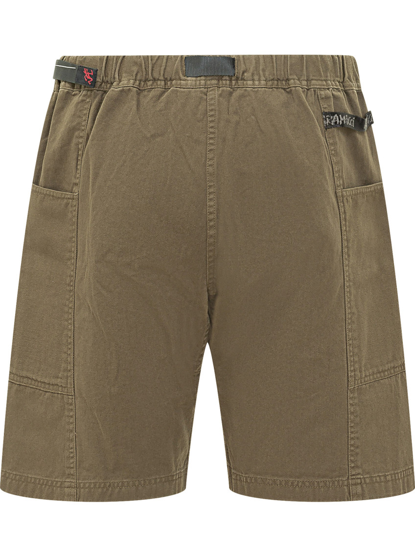 Dark Green Solid Shorts