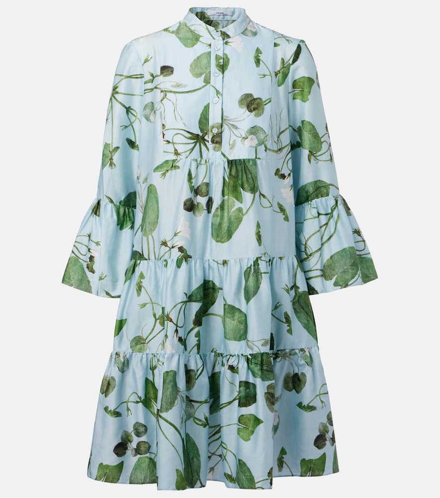 Tiered floral cotton minidress