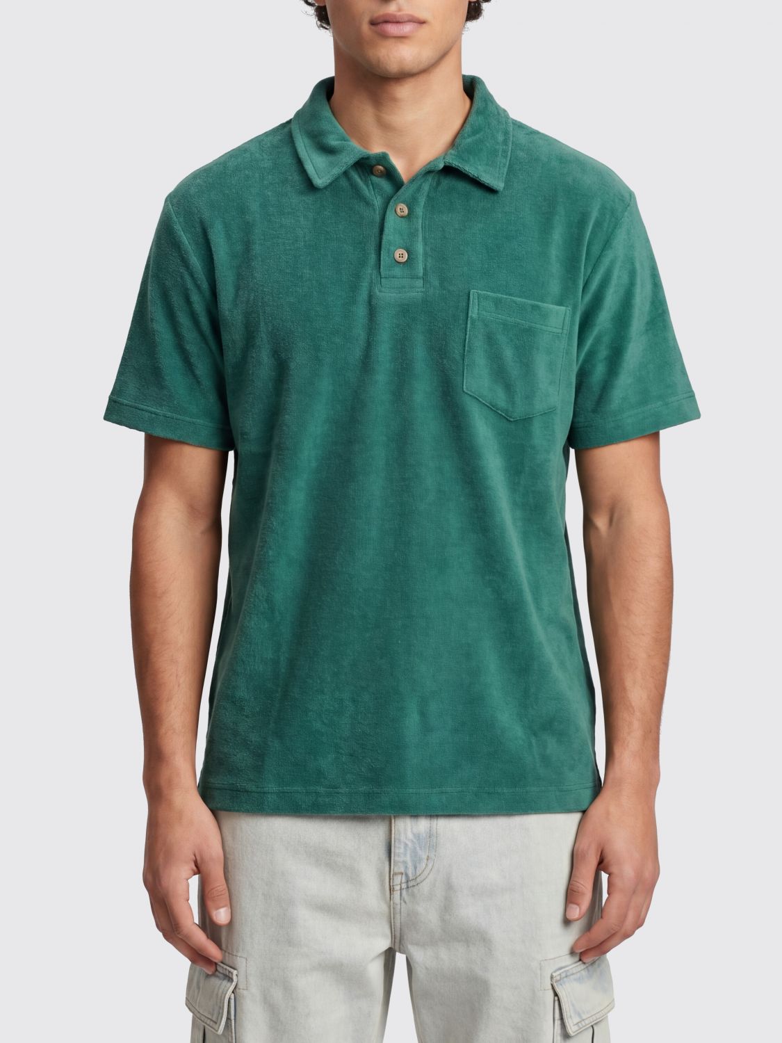 Polo Shirt Men color Green