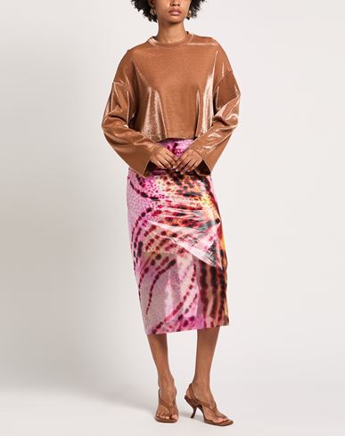 Woman Top Brown Size 2 Cotton, Polyester