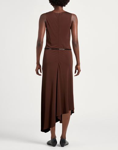 Woman Midi dress Dark brown Size 12 Viscose