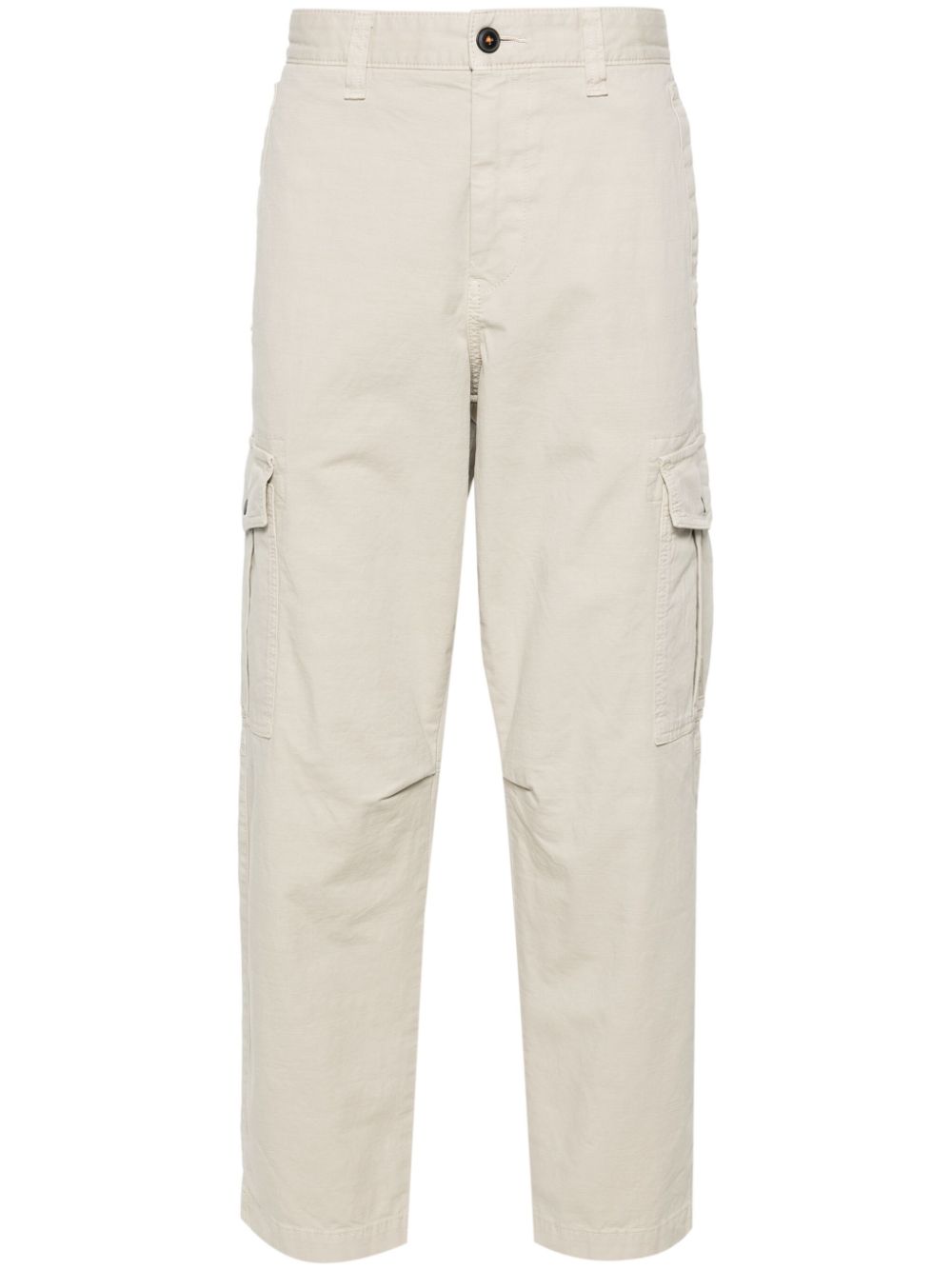 Mid-rise cargo trousers - Neutrals