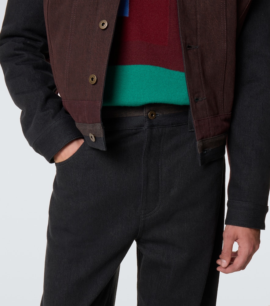 Mid-rise straight jeans