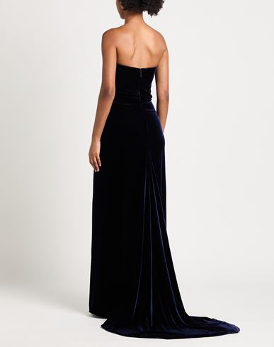 Woman Maxi dress Navy Size 6 Rayon, Silk, PES