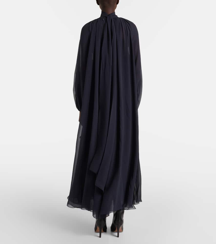 Chloé Gathered silk georgette maxi dress
