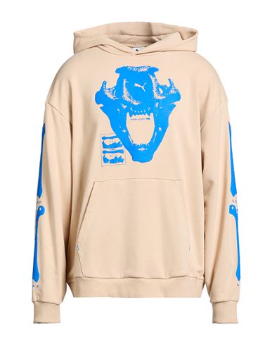 Man Sweatshirt Sand Size L Cotton