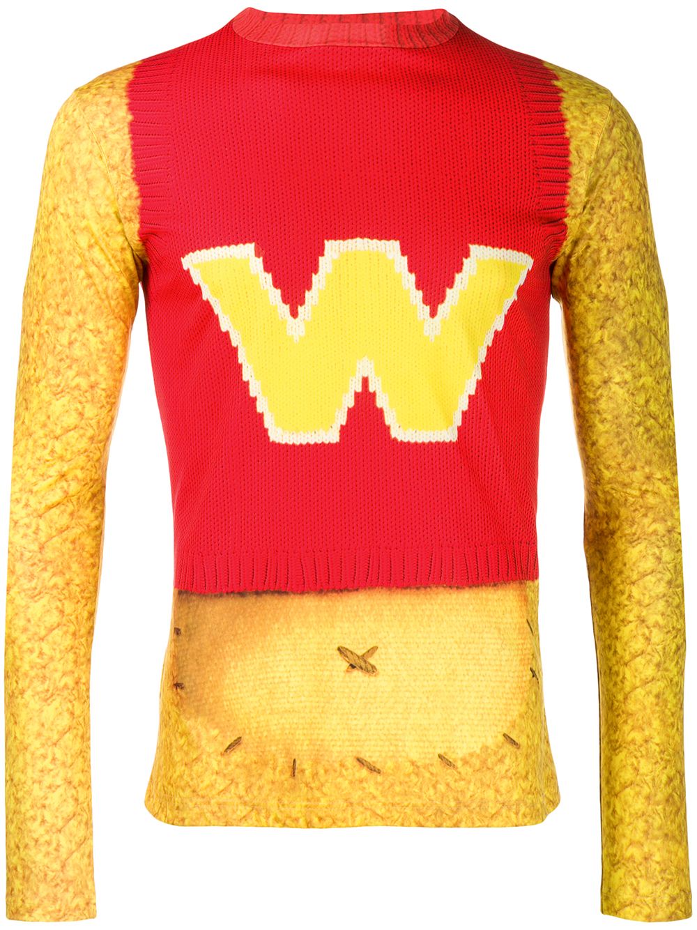 1996/97's Wonderland Trompe L'Oeil top - Yellow