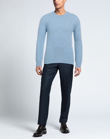 Man Sweater Sky blue Size XXL Merino Wool