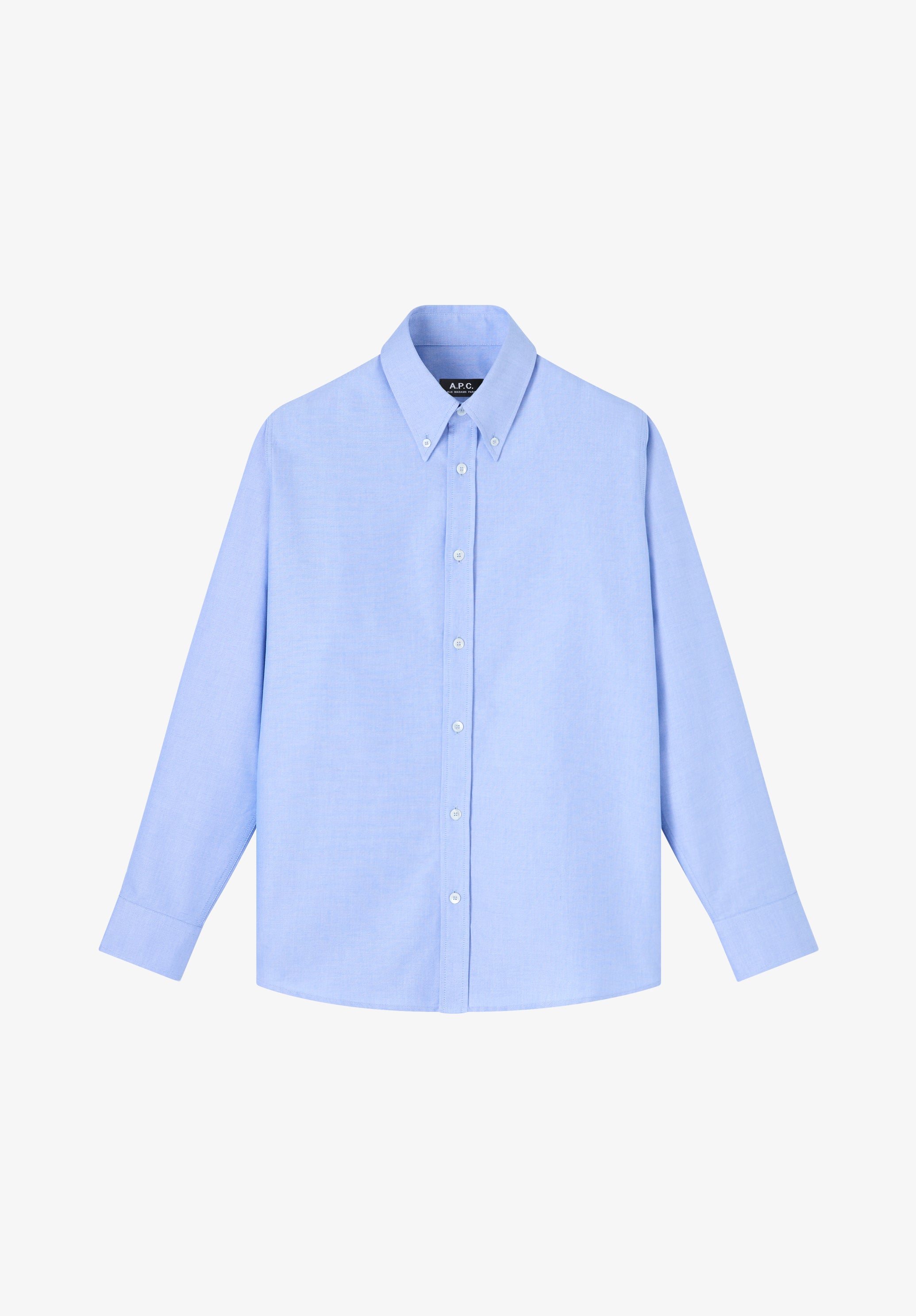 A. P.C. Women's Kayla Button Down shirt Size: 34 in Blue