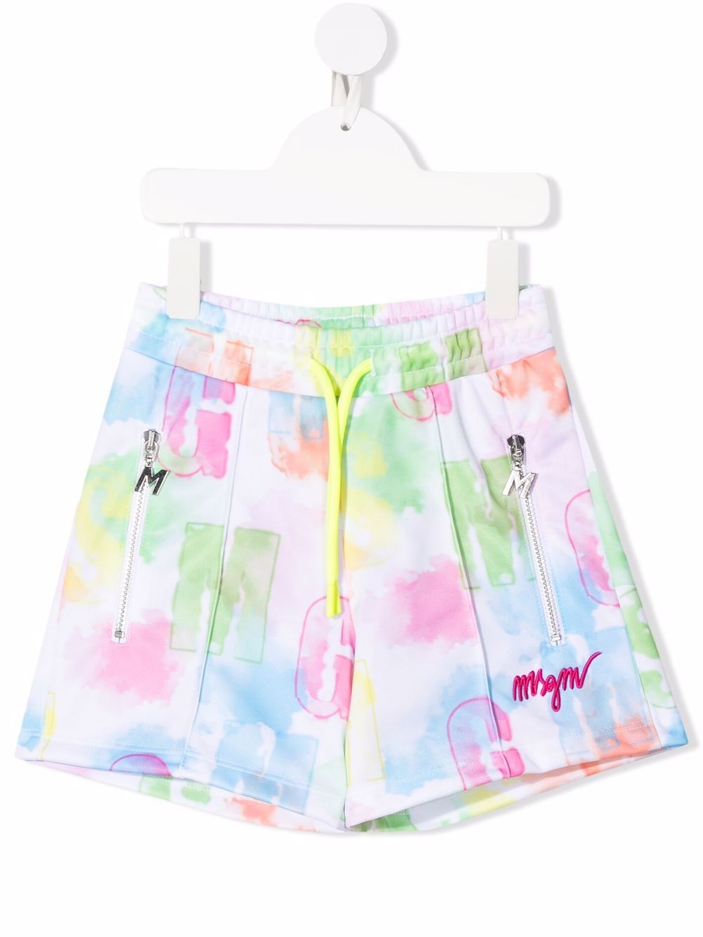 Logo-print drawstring-waist track shorts - White