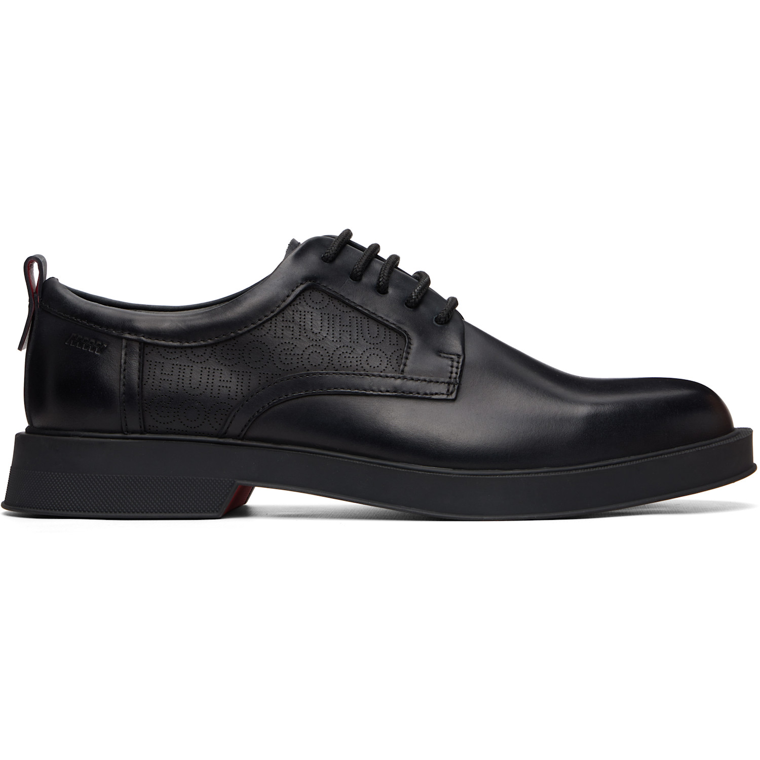 Black Perforated Monograms Leather Derbys
