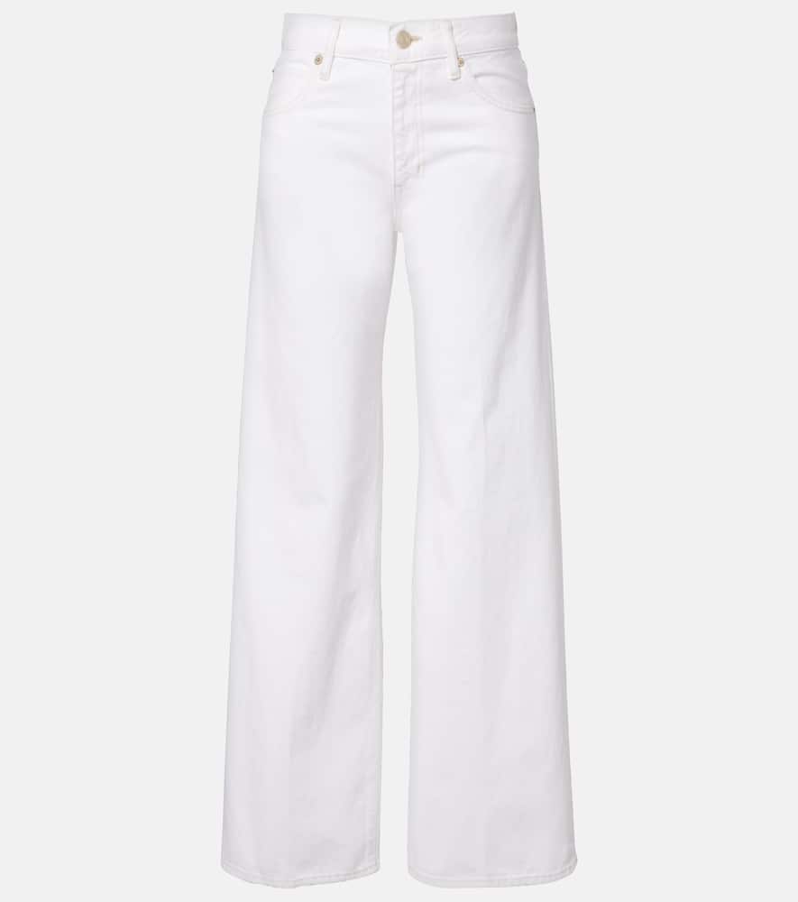 Bubble mid-rise wide-leg jeans