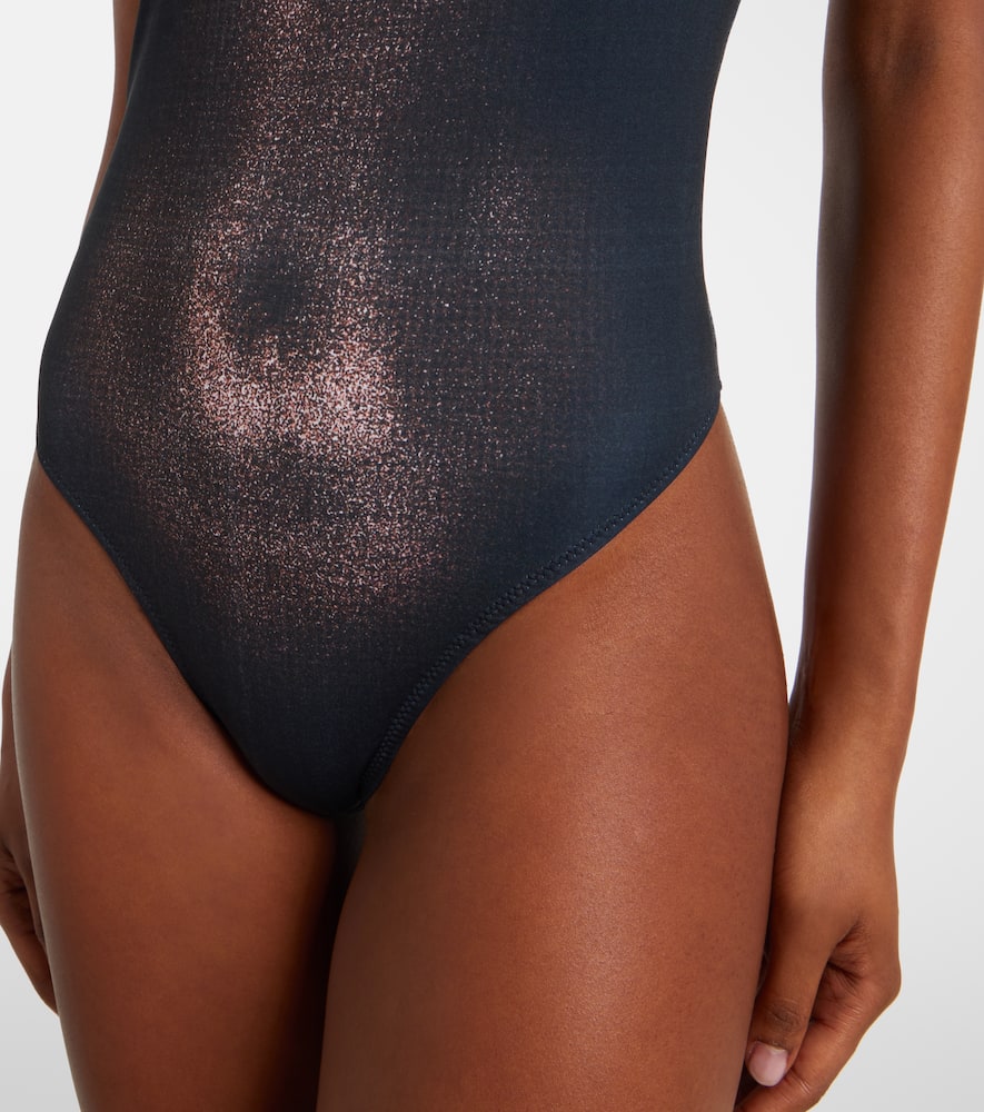 Trompe l'oeil jersey bodysuit