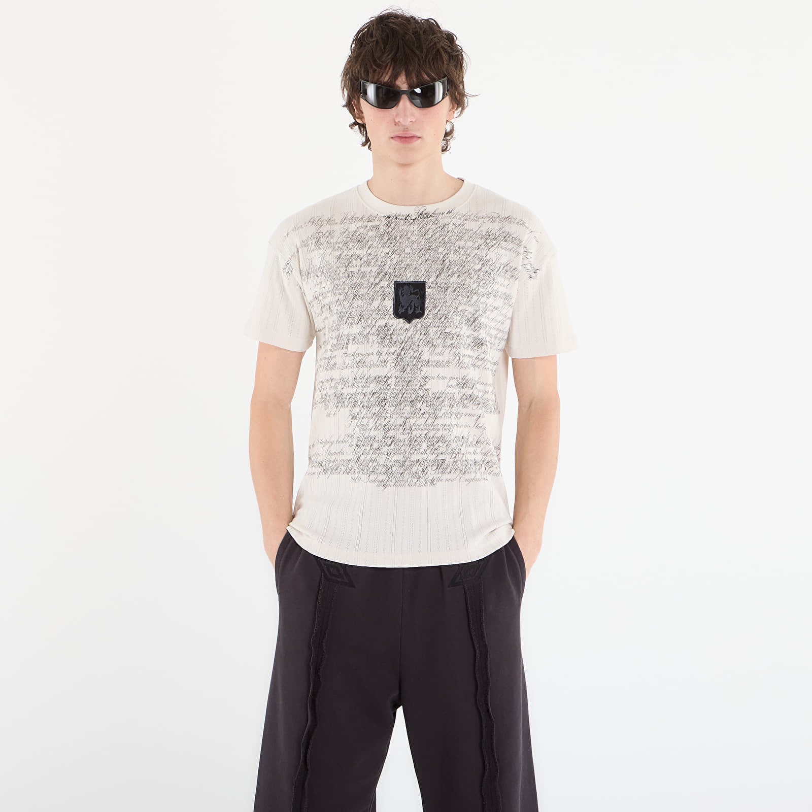 T-shirt Umbro by SlamJam Biography Pointelle Baby Tee White Powder