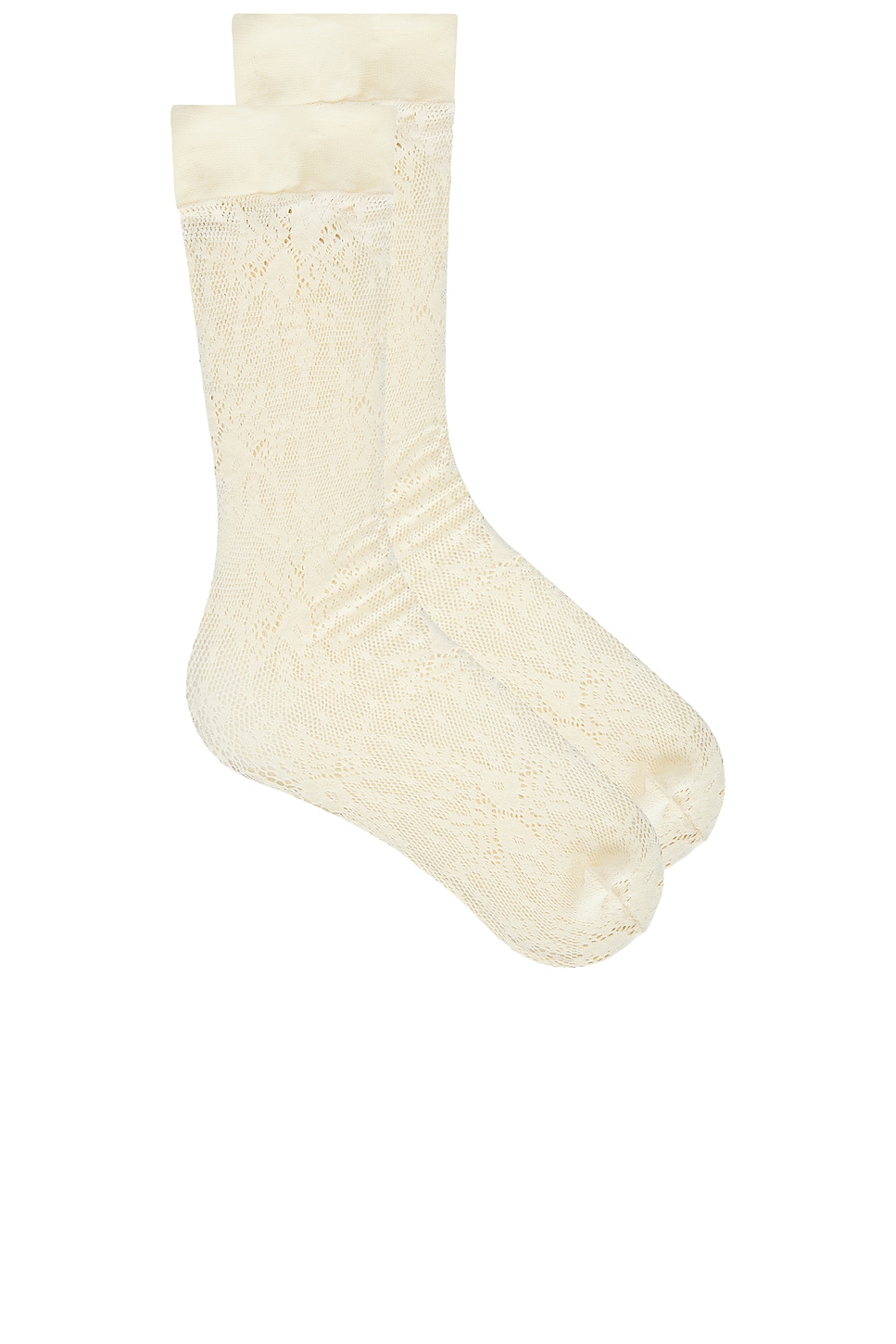 SWEDISH STOCKINGS Rosa Lace Knee High Socks in Ivory - Ivory. a