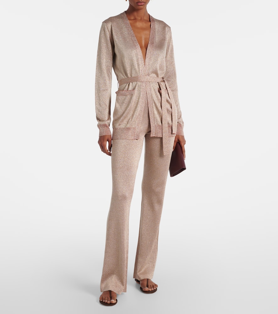 Lamé flared pants
