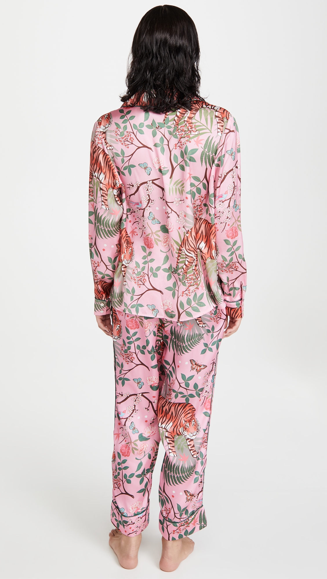 Tiger Blossom Pajama Set Orange