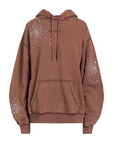 Des_phemmes Woman Sweatshirt Chocolate brown Size 2 Cotton