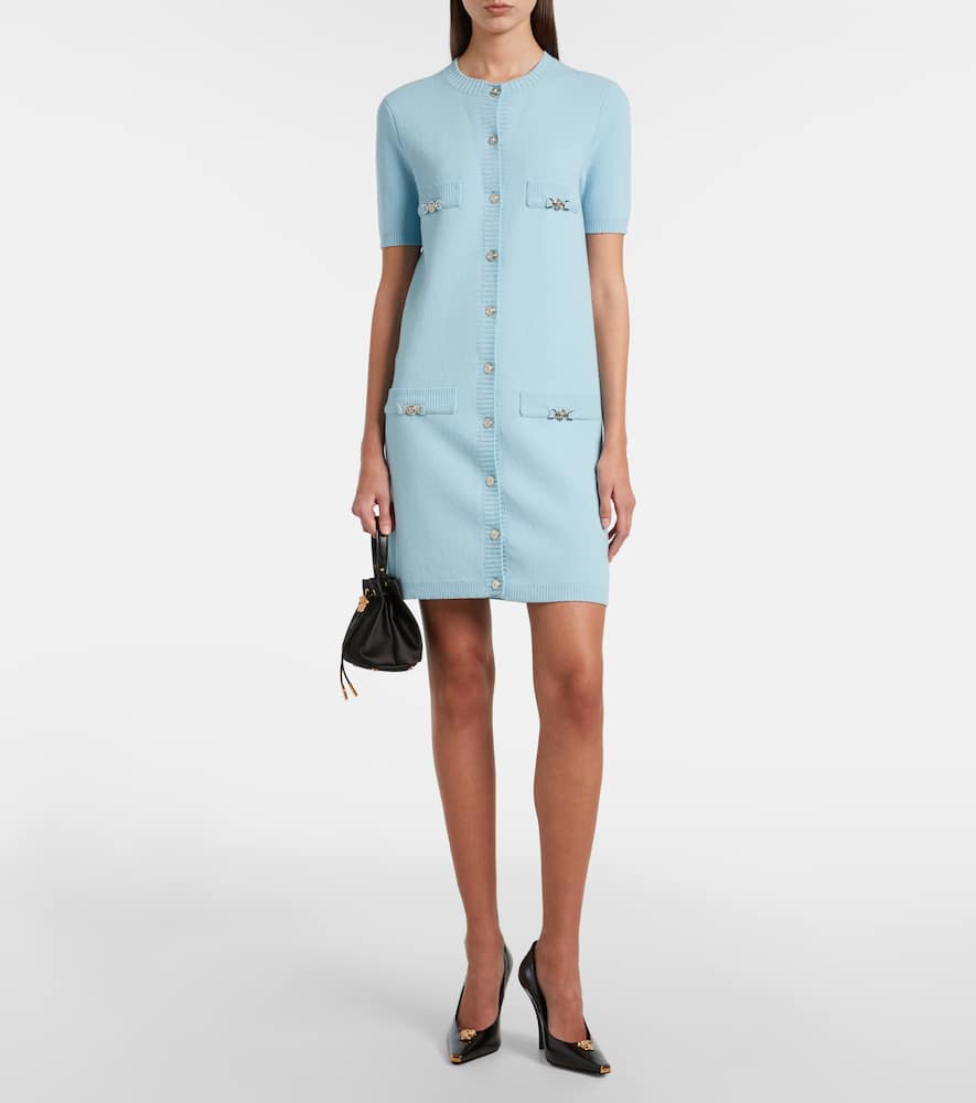 Medusa wool and cashmere shirt dress