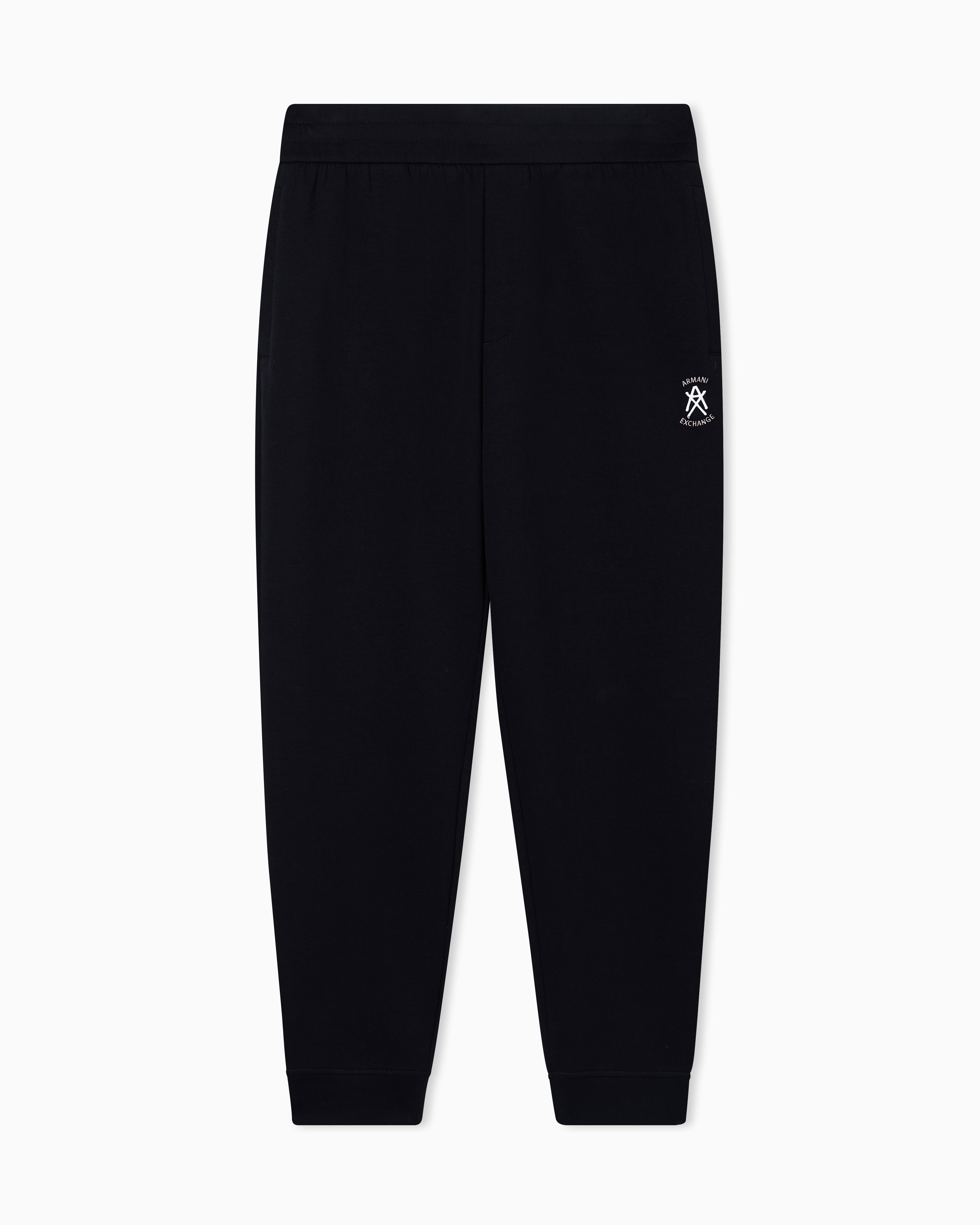 Jogger pants with metal logo