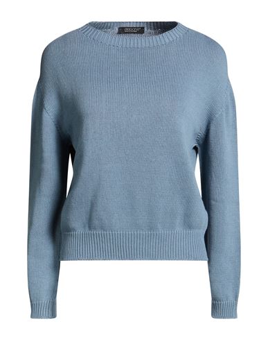 Woman Sweater Slate blue Size 6 Cotton