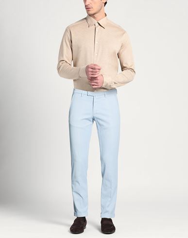 Man Pants Light blue Size 33 Cotton, Elastane