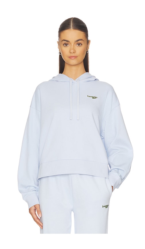 Lacoste Oversize Fit Molleton Hoodie in Baby Blue. - 38 also