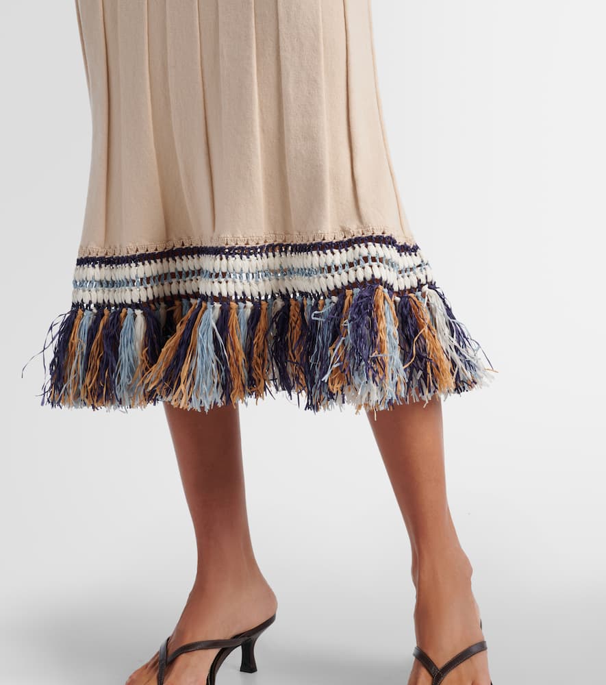 Julianna cotton and cashmere midi dress