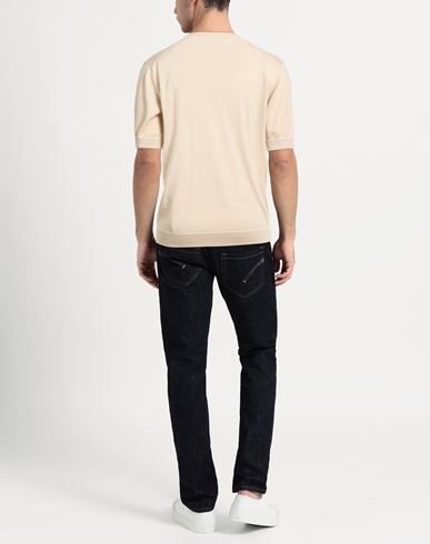 Man Sweater Beige Size 36 Cotton