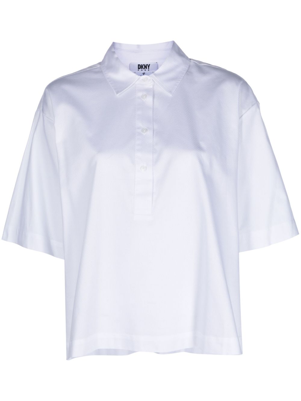 Short-sleeve cotton shirt - White