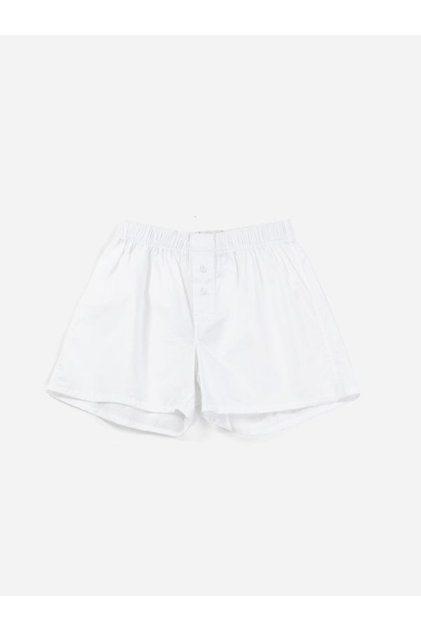 Cotton Boxer Shorts — White
