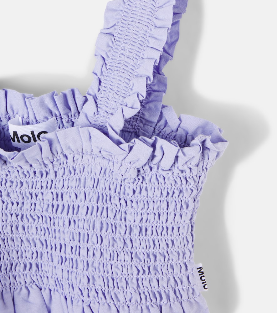 Rolfia ruched cotton top