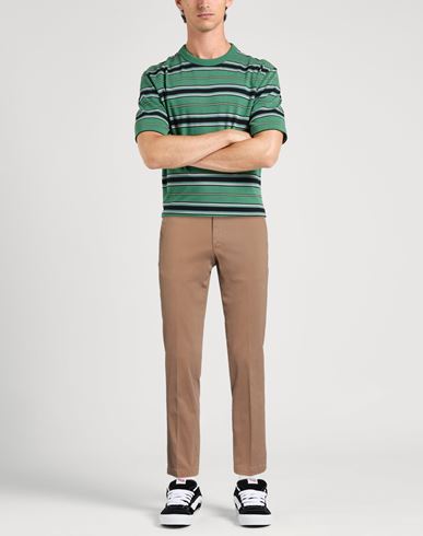 Man Pants Camel Size 34 Cotton, Elastane