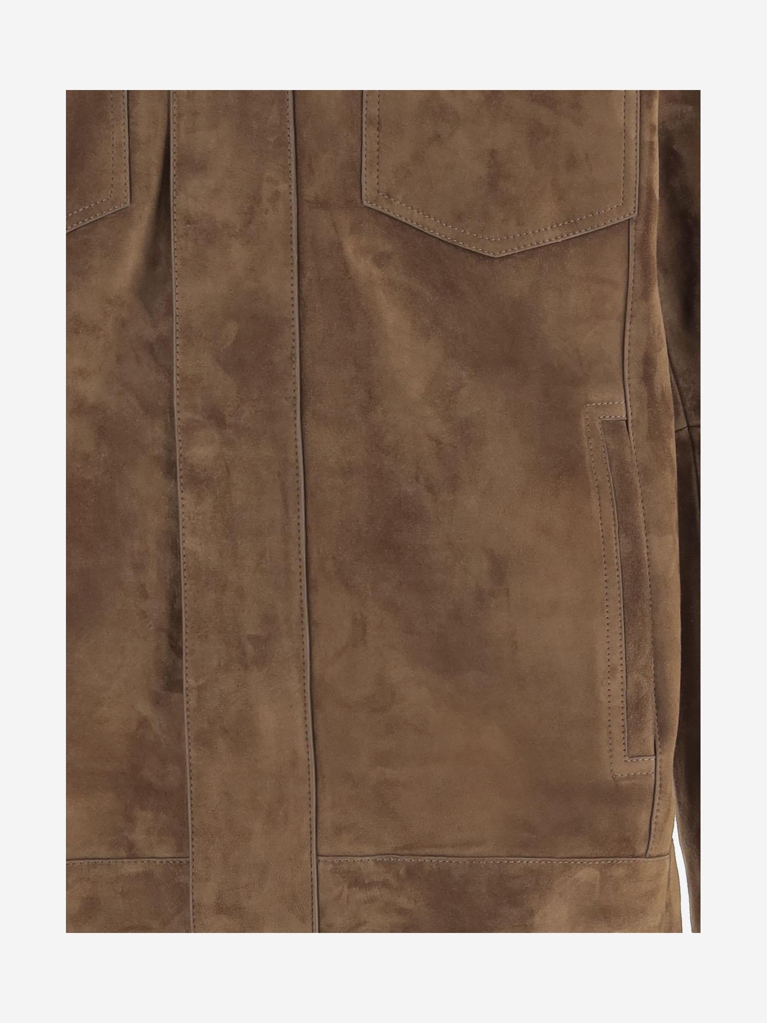 Suede Jacket — Brown