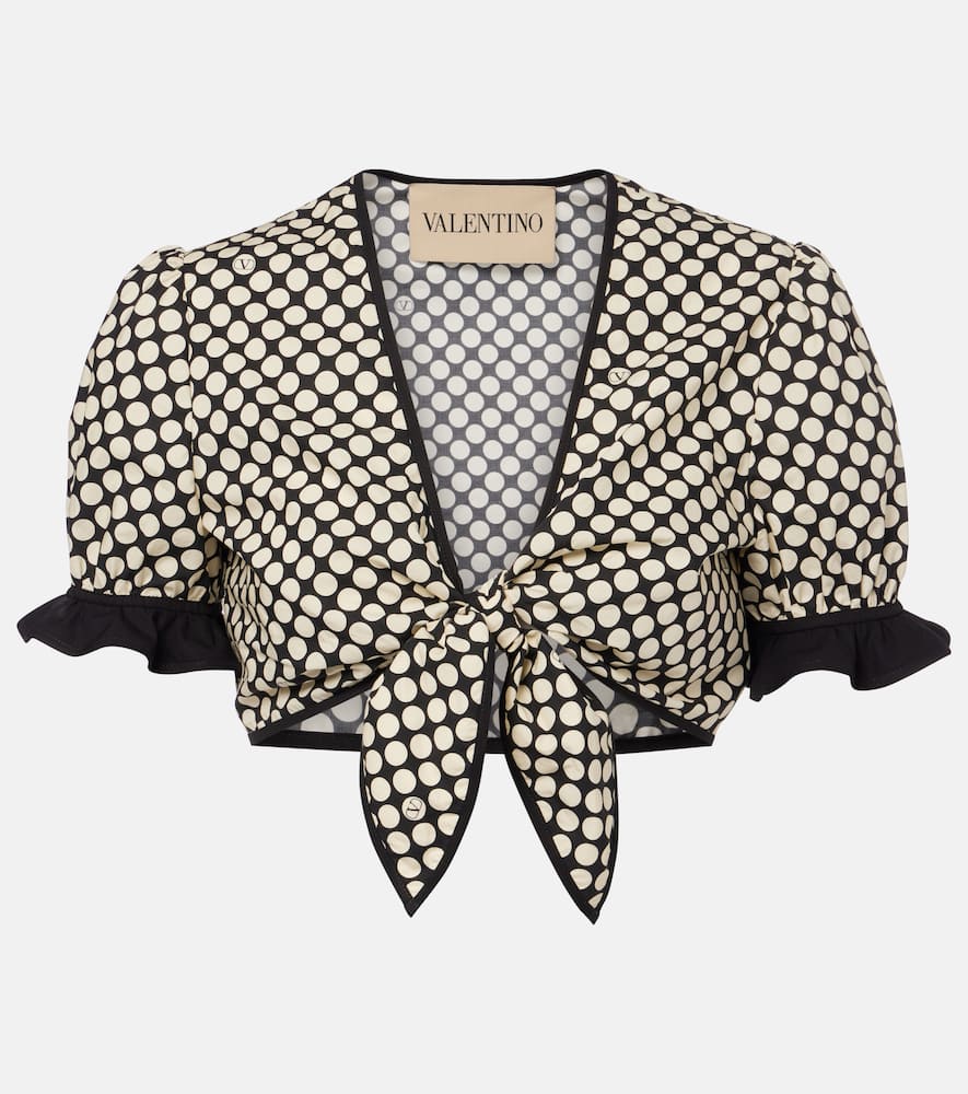 Plus De Pois cotton poplin crop top