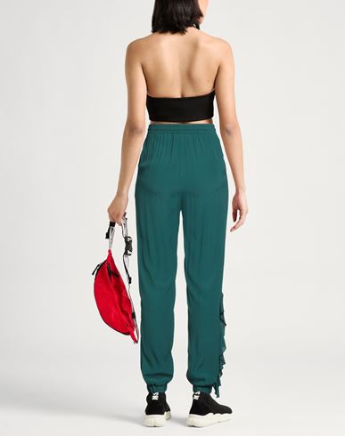 Woman Pants Dark green Size 4 Viscose
