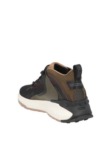Tod's No_code Man Sneakers Military green Size 7.5 Leather, Textile fibers