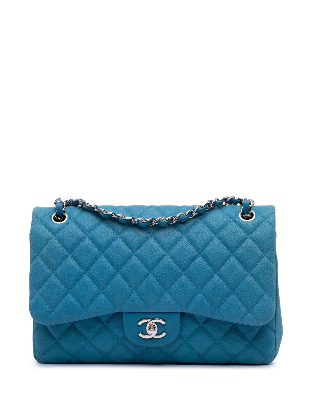 2013-2014 Jumbo Classic Caviar Double Flap shoulder bag - Blue
