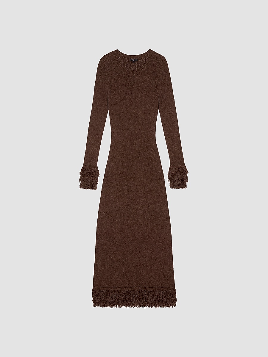 Women's Alejandra Silk-Blend Knit Midi Dress - Espresso