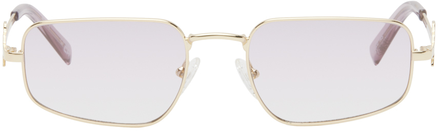 Le Specs Gold Metagalactic Sunglasses